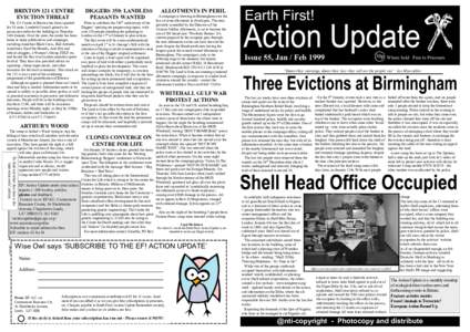 BRIXTON 121 CENTRE EVICTION THREAT The 121 Centre in Brixton has been squatted for 18 years. Lambeth Council gained a repossession order for the building on Thursday 14th January. Over the years the centre has been home 