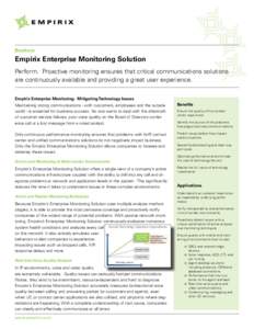 Empirix Enterprise Monitoring Solution