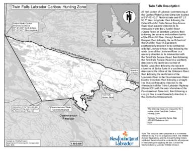 Twin Falls Labrador Caribou Hunting Zone  N Gabbro Water Control Structure located at