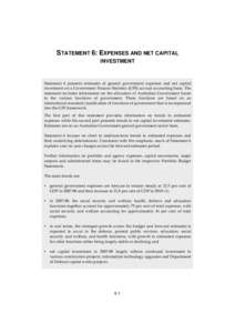 [removed]Budget Paper No. 1 - Statement 6 - Expenses and Net Capital Investment