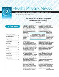 The Return of the ORISE Cytogenetic Laboratory