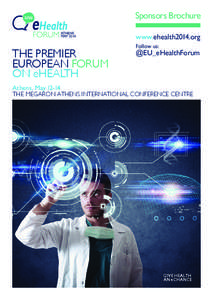 Sponsors Brochure www.ehealth2014.org the premier european forum on ehealth