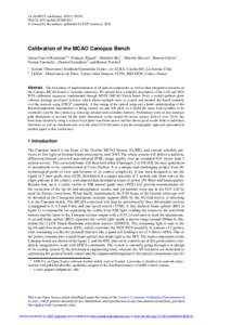 1st AO4ELT conference, [removed]DOI:[removed]ao4elt[removed] © Owned by the authors, published by EDP Sciences, 2010 Calibration of the MCAO Canopus Bench Aurea Garcia-Rissmann1,a , Franc¸ois Rigaut1 , Matthieu Bec