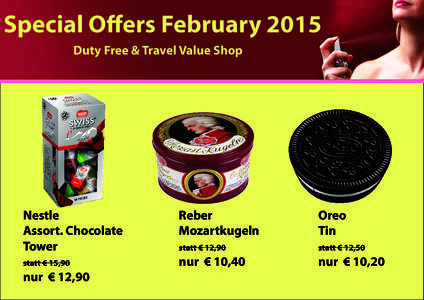Special Offers February 2015 Duty Free & Travel Value Shop Nestle Assort. Chocolate Tower