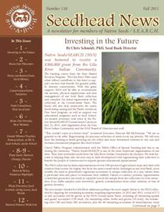 Number 110  Fall 2011 Seedhead News A newsletter for members of Native Seeds / S.E.A.R.C.H.