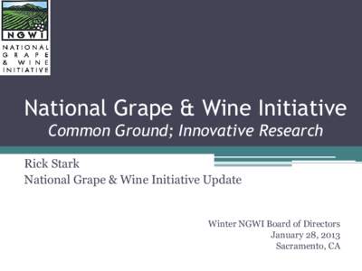 National Grape & Wine Initiative
