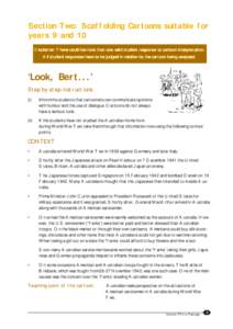 Section Two: Scaffolding Cartoons suitable for years 9 and 10 Disclaimer: There could be more than one valid student response to cartoon interpretation. All student responses have to be judged in relation to the cartoon 