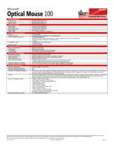 Version Information Product Name Product Version Mouse Version Product Dimensions Mouse Length