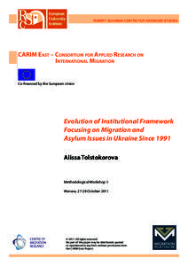 ROBERT SCHUMAN CENTRE FOR ADVANCED STUDIES  CARIM East – Consortium for Applied Research on International Migration