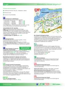 Augst  Was wird zu Hause abgeholt? Standorte der Sammelstellen 1 Poststrasse/Friedhof: Glas/Alu – Weissblech, Kleider