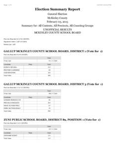 Page: 1 of:18:16 PM Election Summary Report General Election