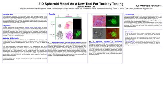 3-D Spheroid Model as a New Tool for Toxicity Testing