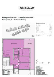 S ta d t n a h i m G r ü n e n  Kirchgasse 5 / Haus A — Erdgeschoss links Wohnungsnr. 5_1L — 4½ Zimmer Wohnung Detailinformationen