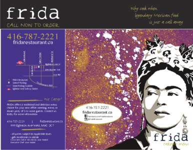 Frida Restaurant Takeout Menu - FINAL
