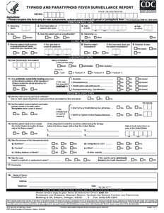 Typhoid Fever Surveillance Report