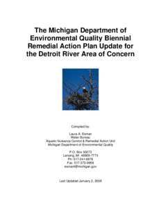 The Michigan Department of Environmental Quality Biennial Remedial Action Plan Update for the Detroit River Area of Concern  Compiled by: