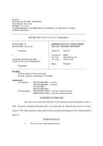 [removed]INDIVIDUAL INCOME - DOMICILE TAX YEARS: 2003, 2004 SIGNED: [removed]COMMISSIONERS: P. HENDRICKSON, R. JOHNSON, B. JOHNSON, D. DIXON GUIDING DECISION