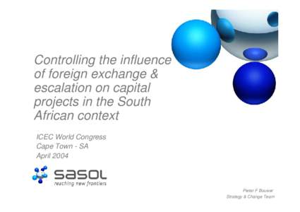Kapp-E-Controlling influence of foreign exchange + escalation on capital projects SA