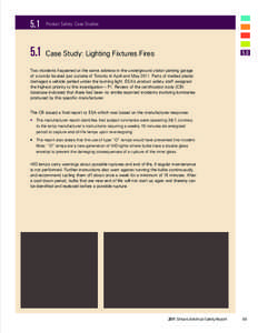 5.1  Product Safety: Case Studies 5.1 	Case Study: Lighting Fixtures Fires