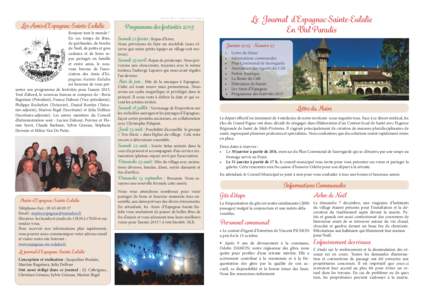 Le Journal d’Espagnac-Sainte-Eulalie En Val Paradis JanvierNuméro 27 | Page 4  Les Amis d’Espagnac-Sainte-Eulalie