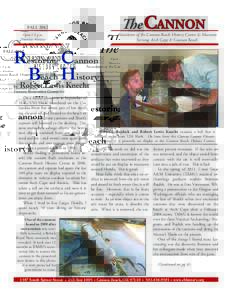 The Cannon  FALL 2012 Newsletter of the Cannon Beach History Center & Museum Serving Arch Cape & Cannon Beach