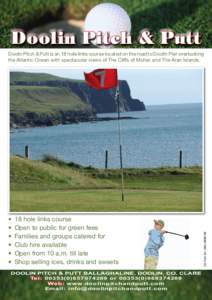 County Clare / Cliffs of Moher / Pitch and putt / Aran Islands / Sports / Geography of Ireland / Doolin