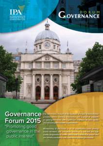 Governance Forum 2015 “Promoting good governance in the public interest”