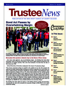 TrusteeNews  Winter 2012 Volume 19 • Number 1