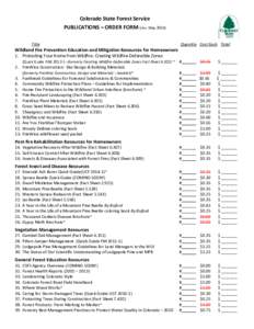 2000 Fire Publications – Order Form