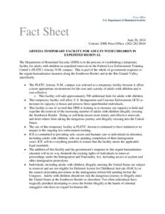 Press Office U.S. Department of Homeland Security Fact Sheet June 20, 2014 Contact: DHS Press Office, ([removed]