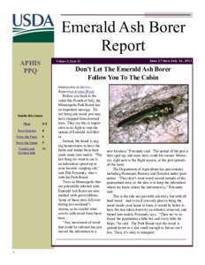 Emerald Ash Borer Report APHIS PPQ  Volume 5, Issue 13