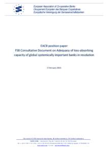 European Association of Co-operative Banks (EACB) on TLAC