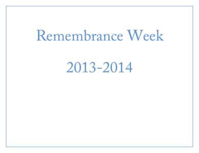 Remembrance Week 