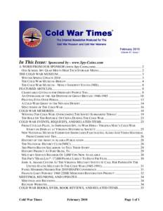 Cold War Times - August[removed]Vol. 8, Issue 3