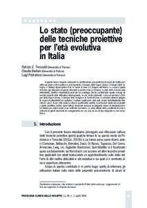 R A S S E G N E  Lo stato (preoccupante) delle tecniche proiettive