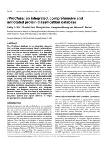 Science / Protein structure / Proteomics / Proteins / PROSITE / Pfam / InterPro / Sequence database / SUPERFAMILY / Biological databases / Bioinformatics / Biology