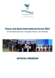 Peace and Sport International Forum 2011_Official Program