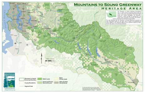 Mountains to Sound Greenway H e r i ta ge A r e a  The Mountains to Sound Greenway encompasses