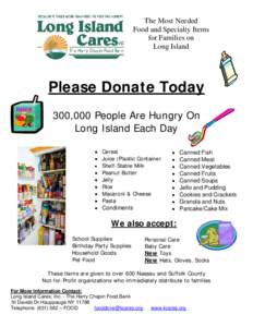 Long Island Cares Most Requested