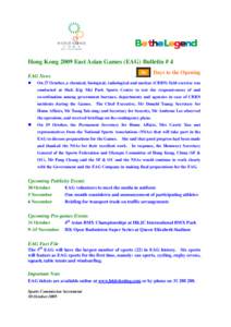 Hong Kong 2009 East Asian Games (EAG) Bulletin # 4 36 EAG News 