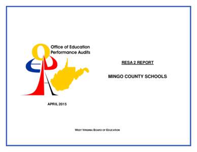 RESA 2 REPORT  MINGO COUNTY SCHOOLS APRIL 2015