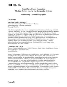 University of Ottawa / University of Ottawa Heart Institute / Libin Cardiovascular Institute of Alberta / St. Boniface General Hospital / Tofy Mussivand / D. George Wyse / Ron Waksman / Medicine / Year of birth missing / Cardiac surgeons