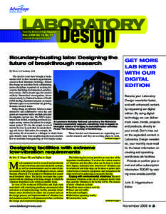 LABORATORY From the Editors of R&D Magazine NovVol. 13, No. 11 www.labdesignnews.com  Design