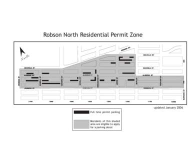 Robson North Residential Permit Zone  ALBERNI ST ROBSON ST