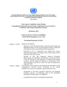 Microsoft Word - UPDATED Provisional programme for the Inter agency meeting on the APoA Feb 2012 _6_.doc