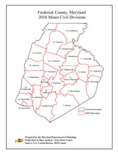 Frederick County, Maryland 2010 Minor Civil Divisions 10, Hauvers 5, Emmitsburg