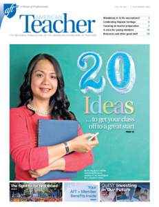 VOL. 94, NO. 1 | SEPTEMBER[removed]Teacher american  The national publication of the american federation of teachers