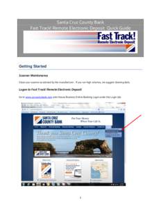 Quick Guide for Fast Track! Remote Electronic Deposit