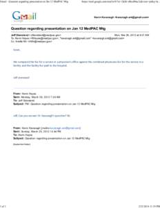Gmail - Question regarding presentation on Jan 12 MedPAC Mtg