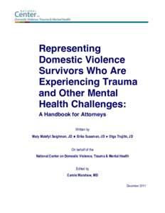 Representing Domestic Violence Survivors Who Are Experiencing Trauma and Other Mental Health Challenges: